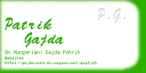 patrik gajda business card